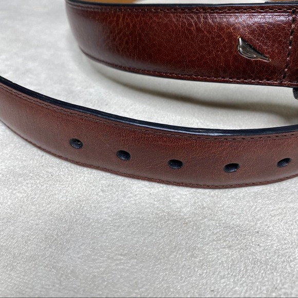 Nautica Leather Belt Mens Smooth Brown 26/65 - Picture 2 of 6